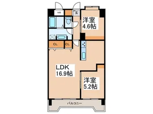 サンテラスあざみ野【2階】の間取り