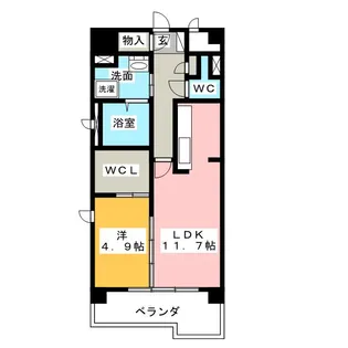 Hills橘の杜【8階】の間取り
