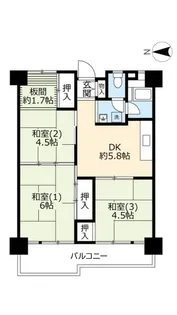 UR南港ひかりの【8階】の間取り