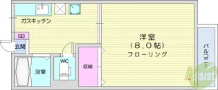 ノーブルB【2階】の間取り