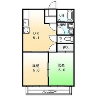 コーポドリームC【2階】の間取り