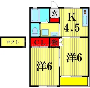 フローレンス増尾【2階】の間取り