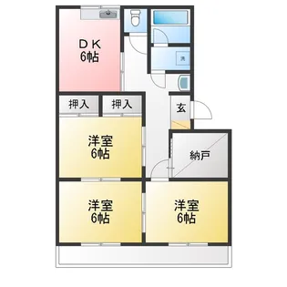 朝日マンション【3階】の間取り
