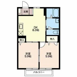 アドウチダ【2階】の間取り