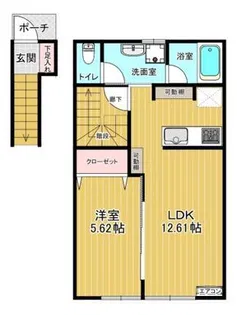 ハピネス ドミールA【1階】の間取り