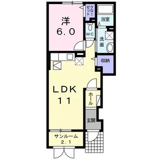 アウローラC【1階】の間取り