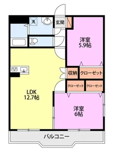 アイビーKY【1階】の間取り