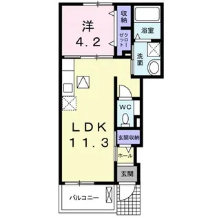 リクソーレV A【1階】の間取り