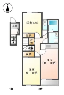 セピアハウスたつの日山【2階】の間取り