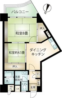 ハイネス来の宮熱海グリーンサイド【10階】の間取り
