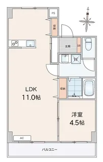 アーバンスクエア栗原【2階】の間取り