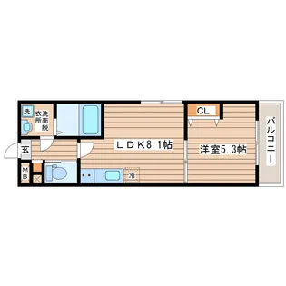 クレール【1階】の間取り