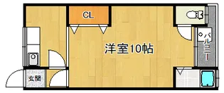 ハイツ釈迦谷【1階】の間取り