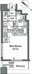 ホライズンプレイス赤坂【13階】の間取り