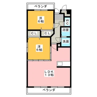 エレガンテ・フォレスタ【4階】の間取り