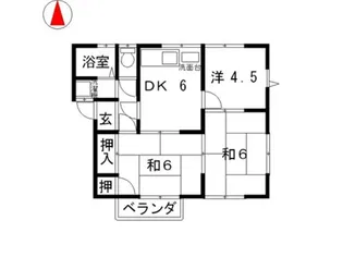 ハイムあがさき【1階】の間取り