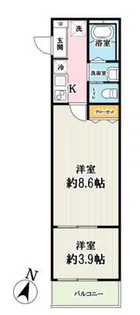 キャメルバンフランド壱番館【3階】の間取り