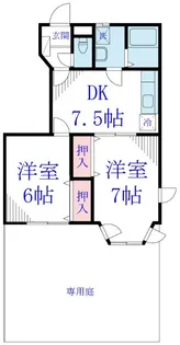 ドエルフォーラム五番館【1階】の間取り