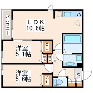 セジュール本荘【2階】の間取り