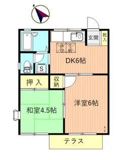 カーサメイブランシュ【1階】の間取り