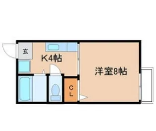 シティハイムホットランチB【2階】の間取り