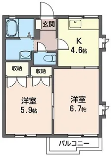 イイヅカハイツ【1階】の間取り