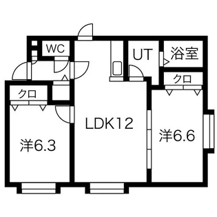 フィオーレ発寒A【2階】の間取り