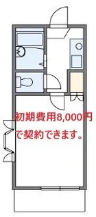 レインボー出水【2階】の間取り