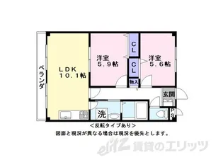 スーリール1番館【6階】の間取り