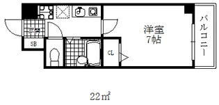 エスリード三宮【10階】の間取り