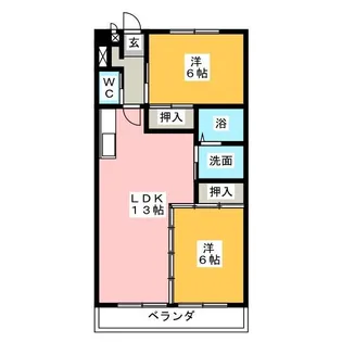 ハイツ平井【3階】の間取り