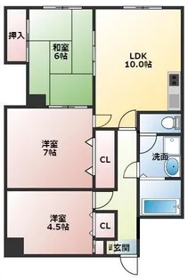 グレイス城崎【5階】の間取り