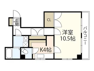 1Kの間取り画像