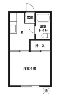 フェリスタ上矢部【1階】の間取り