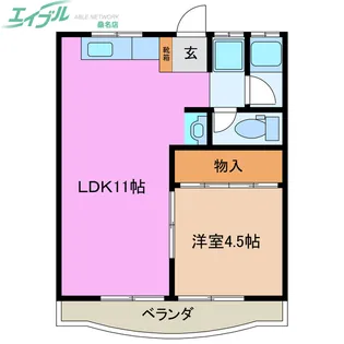 陽和コーポ【1階】の間取り