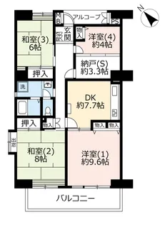 UR浦安マリナイースト21フォーラム海風の街【4階】の間取り