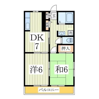 ハイツアキモトA棟【1階】の間取り