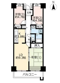 URグリーンハイツ武蔵境通り【1階】の間取り