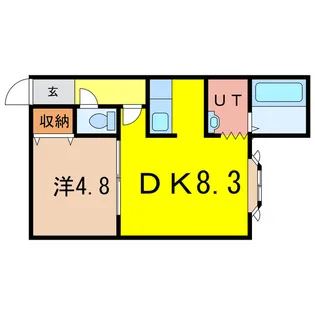 ノヴェル神居2.4 D【2階】の間取り