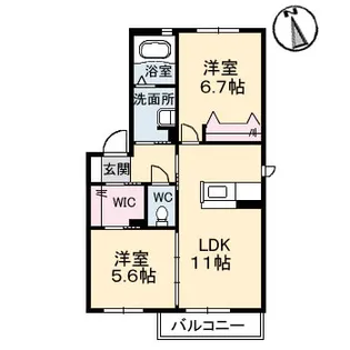 シャーメゾンクワトロ【2階】の間取り
