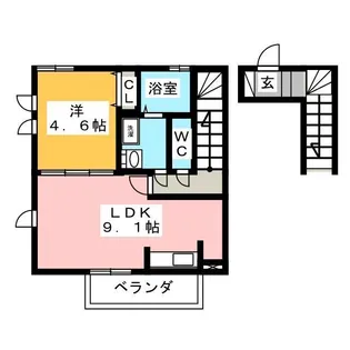 サンシャイン青葉【2階】の間取り