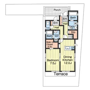 ガーデンハイム八雲【1階】の間取り