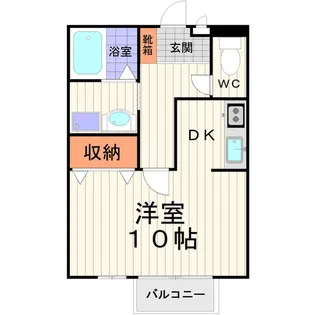 サニーコートB棟(稲荷前)【1階】の間取り