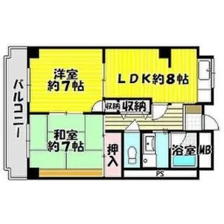 エルファミーレ富田林【6階】の間取り