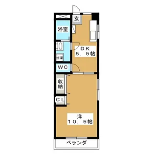 国立ベルハイム【4階】の間取り