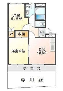 広島県広島市安佐北区大林1【アパート】の間取り