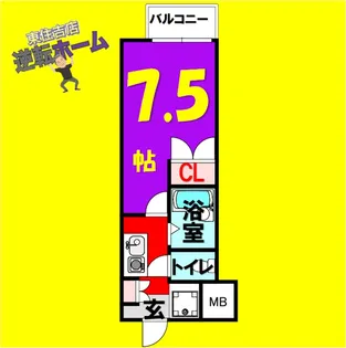 リファインハイツナカモト【3階】の間取り