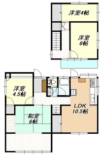 岡山県岡山市中区倉富【一戸建】の間取り
