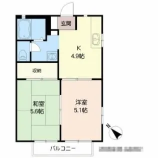 1Kの間取り画像