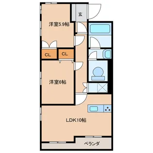 清友ビルA棟【4階】の間取り